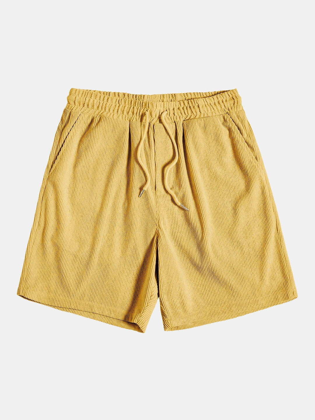 Chemise à manches courtes en velours côtelé avec boutons et shorts