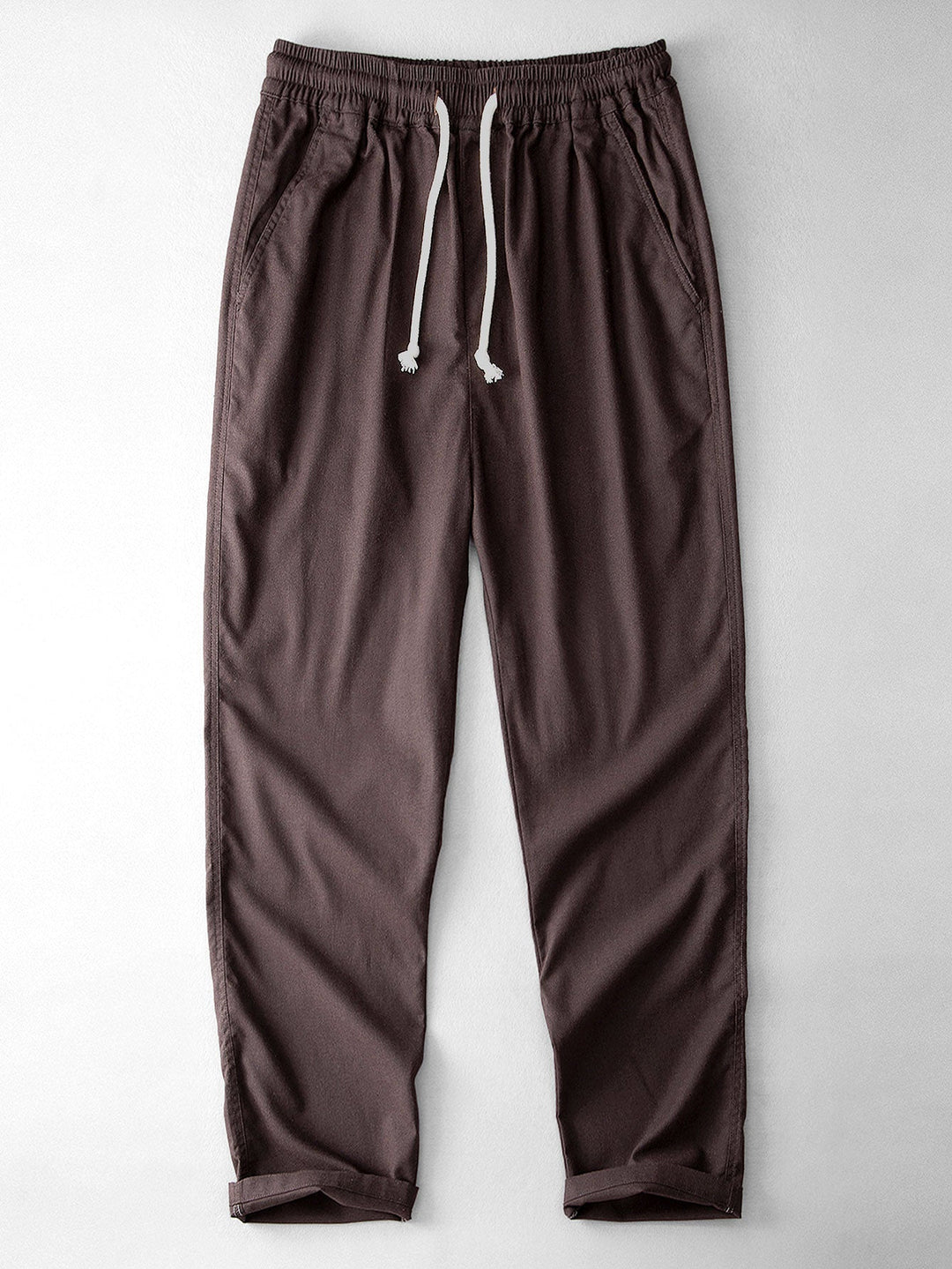 Chemise en lin et coton à manches longues avec poche & pantalon en lin à jambe droite