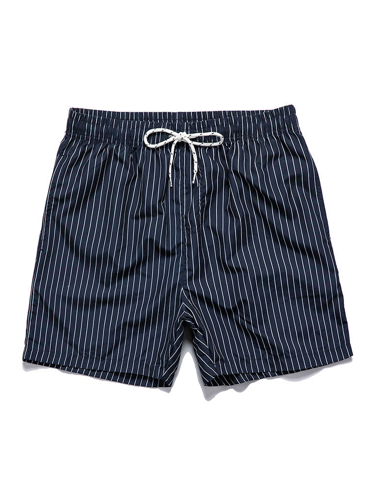 Chemise à boutons imprimée palmiers & Short de bain à rayures