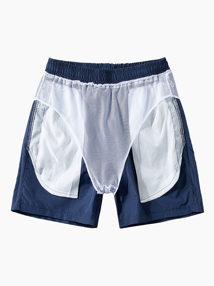 Bouton d'impression de géométrie de couleur Short et short de natation