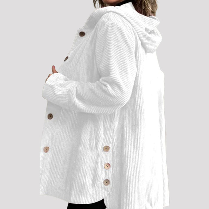 Veste à capuche en velours décontractée pour l'automne