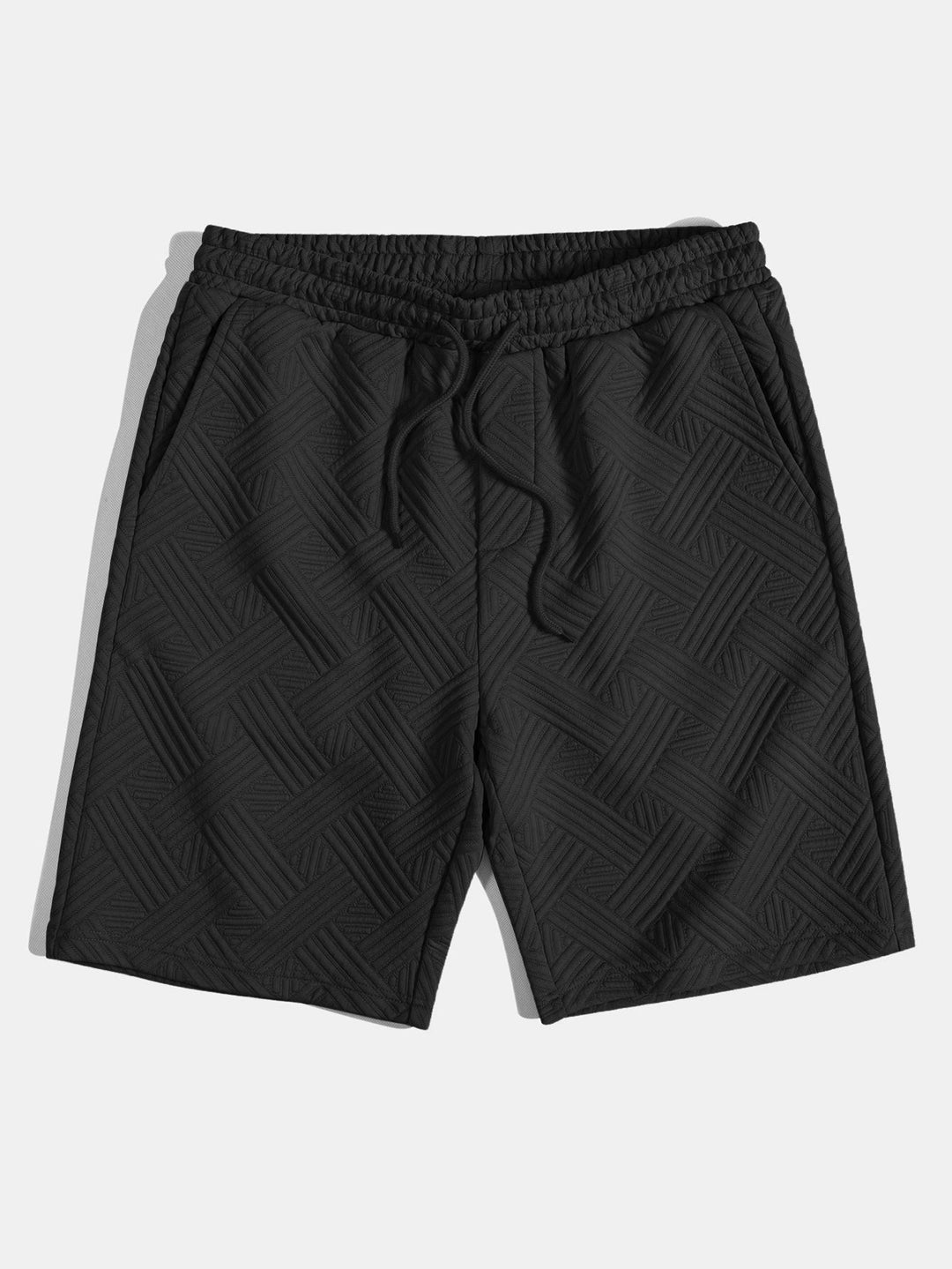 Chemise à boutons en jacquard rayé & Shorts à cordon de serrage