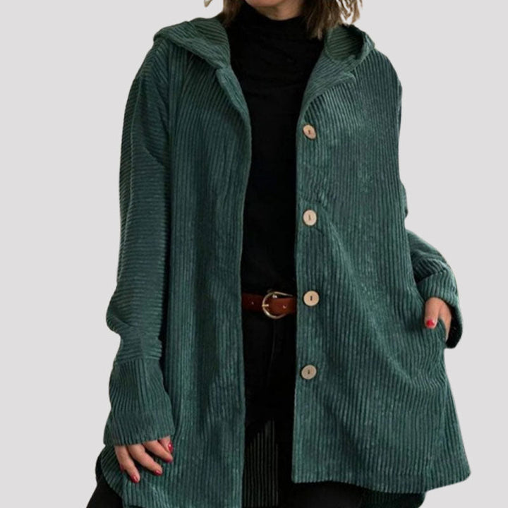 Veste à capuche en velours décontractée pour l'automne