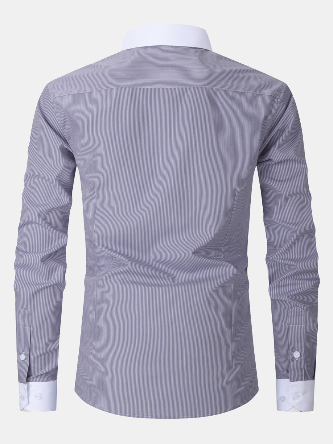 Chemise habillée à col contrasté rayé