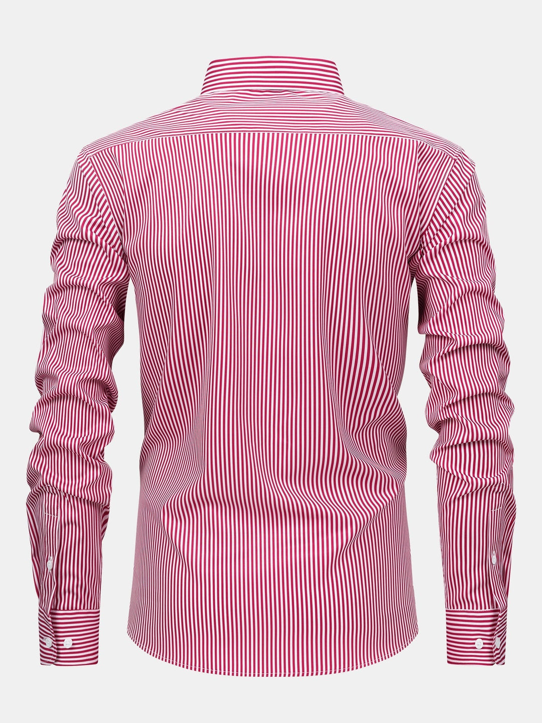 Chemise à rayures à manches longues avec boutons & Pantalon droit à taille élastique