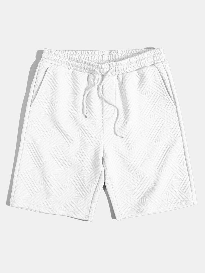 Chemise à boutons en jacquard rayé & Shorts à cordon de serrage
