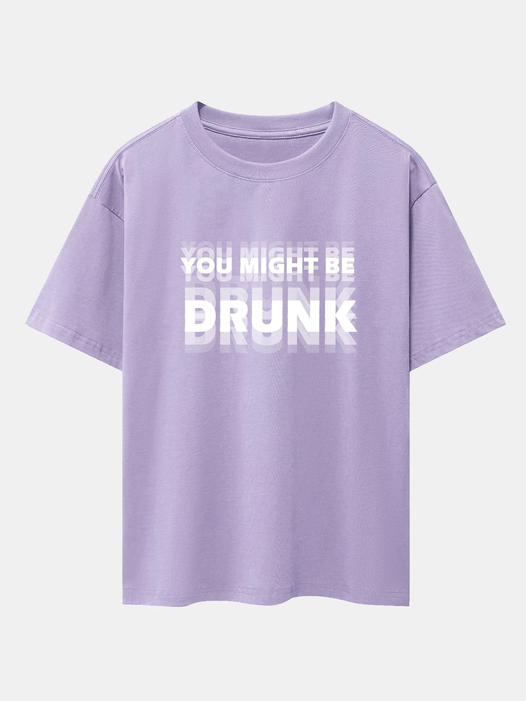 T-shirt oversize à épaules tombantes "You Might Be Drunk Print"