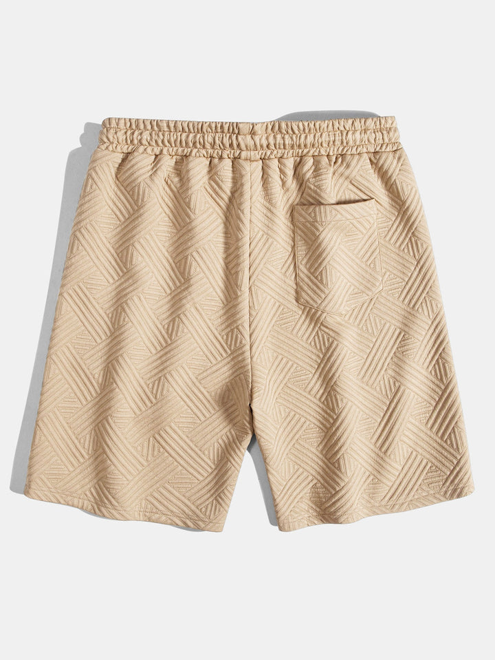 Chemise à boutons en jacquard rayé & Shorts à cordon de serrage