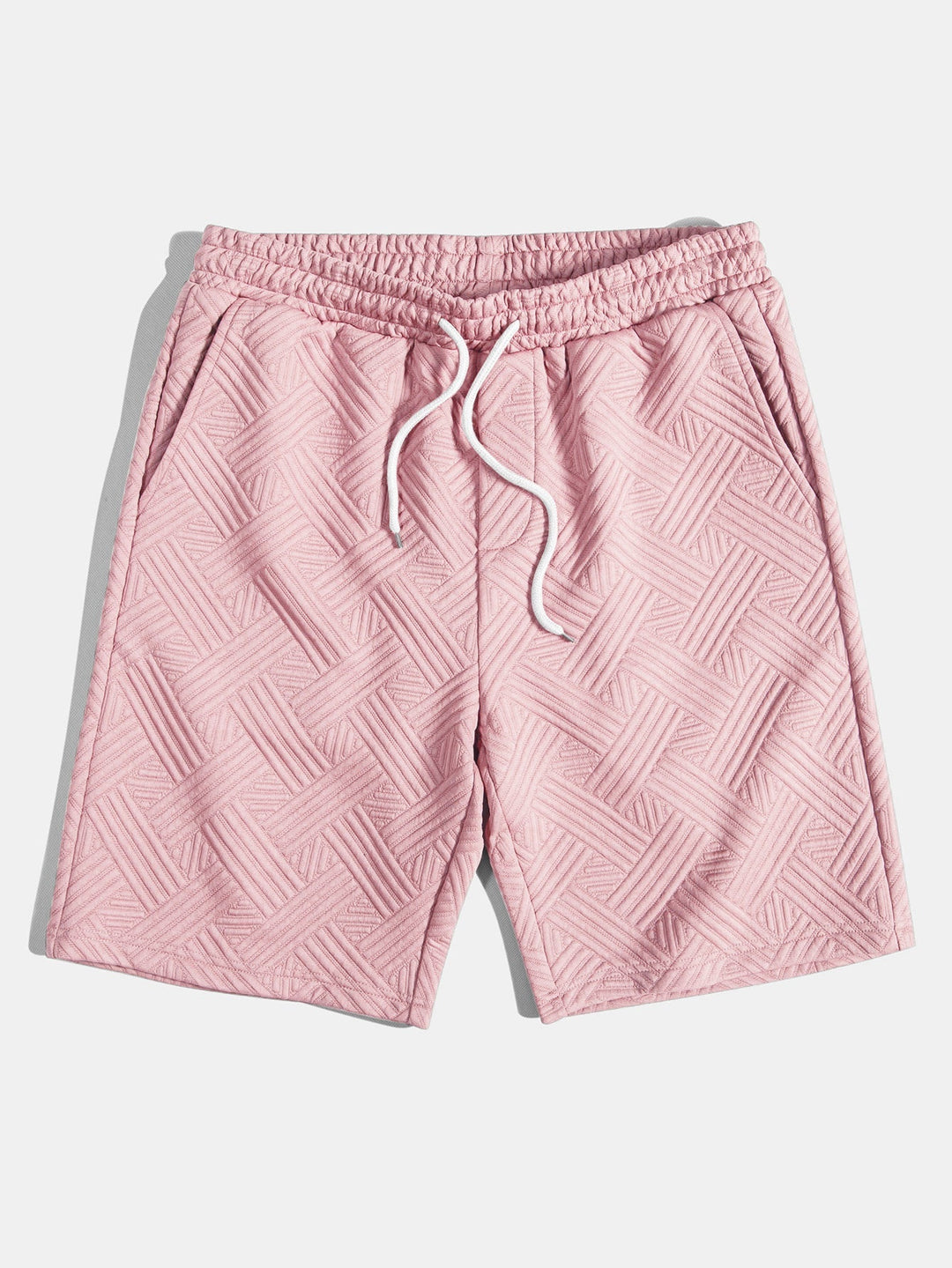 Chemise à boutons en jacquard rayé & Shorts à cordon de serrage