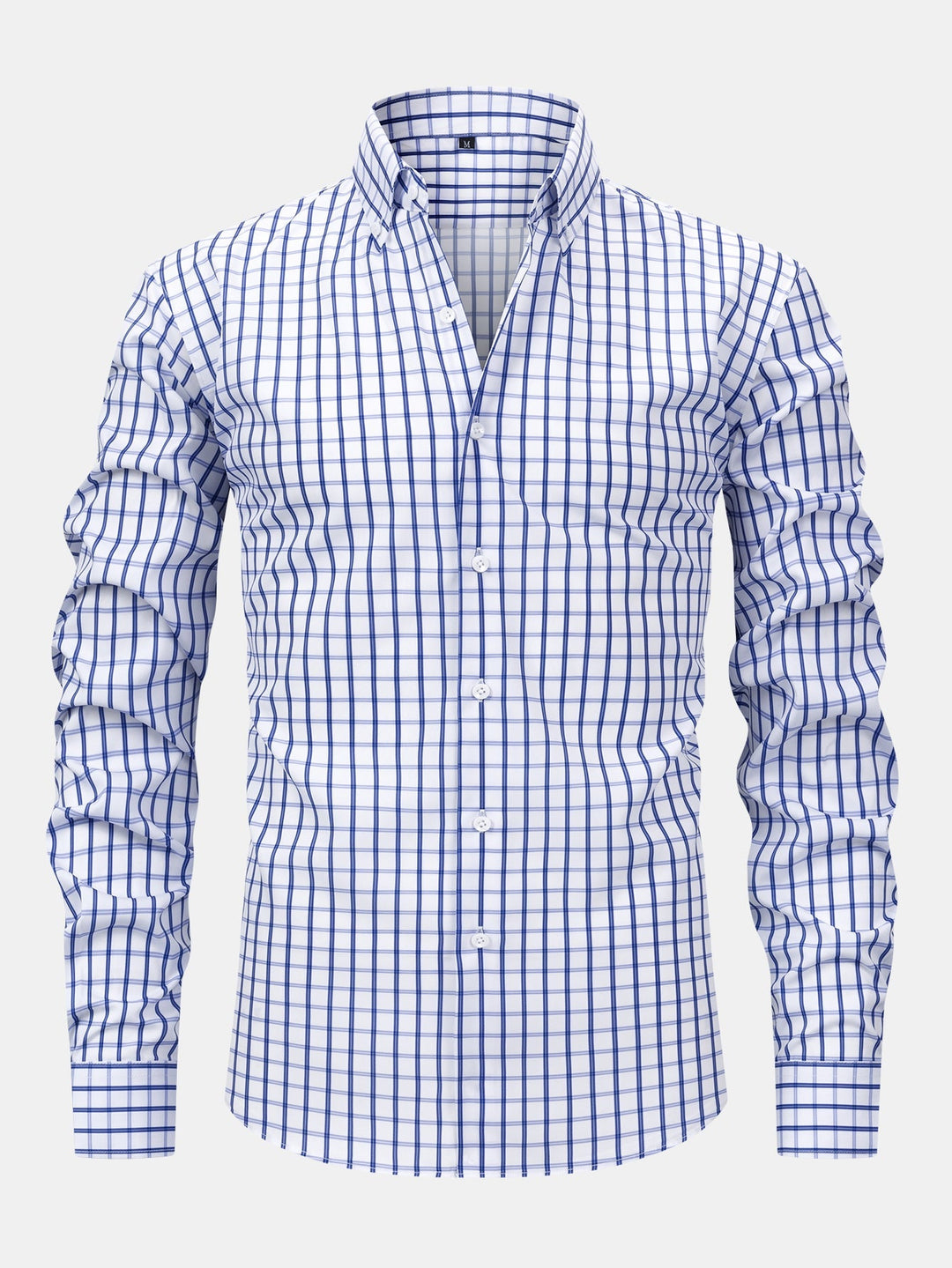Chemise à carreaux à manches longues avec boutons