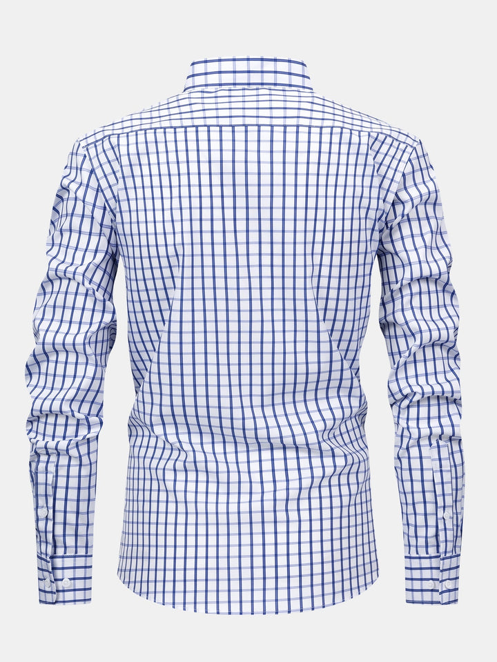 Chemise à carreaux à manches longues avec boutons