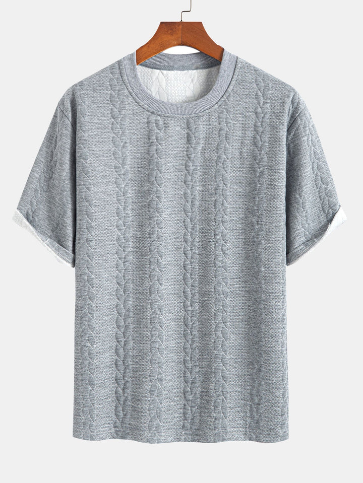 T-shirt Jacquard à manches mi-longs de détente