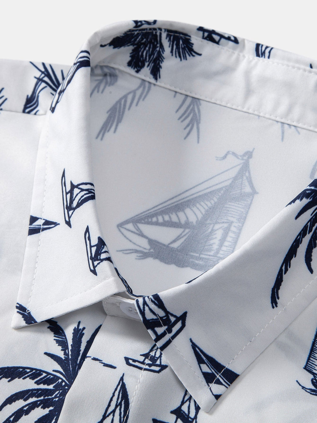 Chemises Boutonnées et Shorts de Bain à Imprimé Île