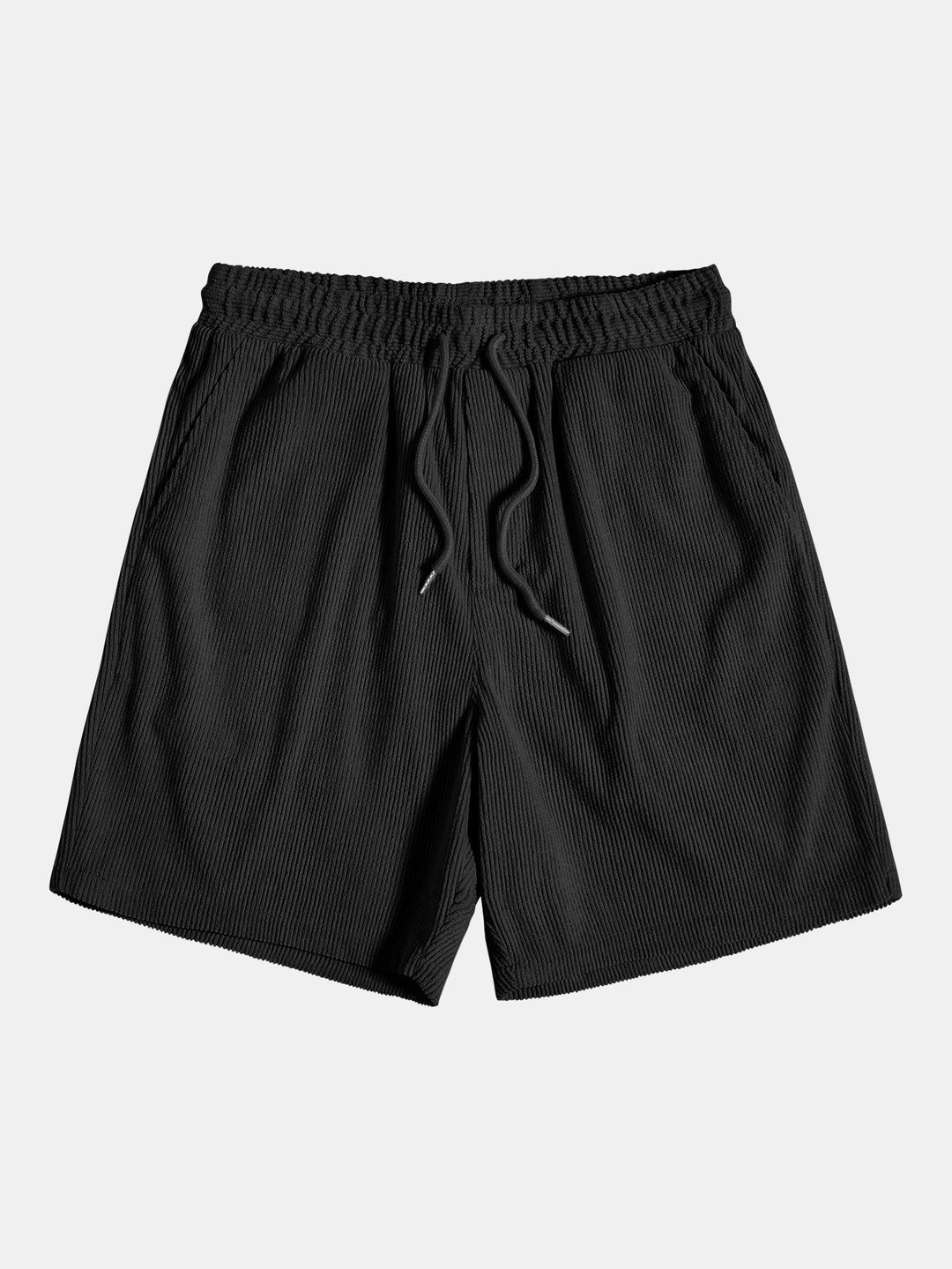 Chemise à manches courtes en velours côtelé avec boutons et shorts