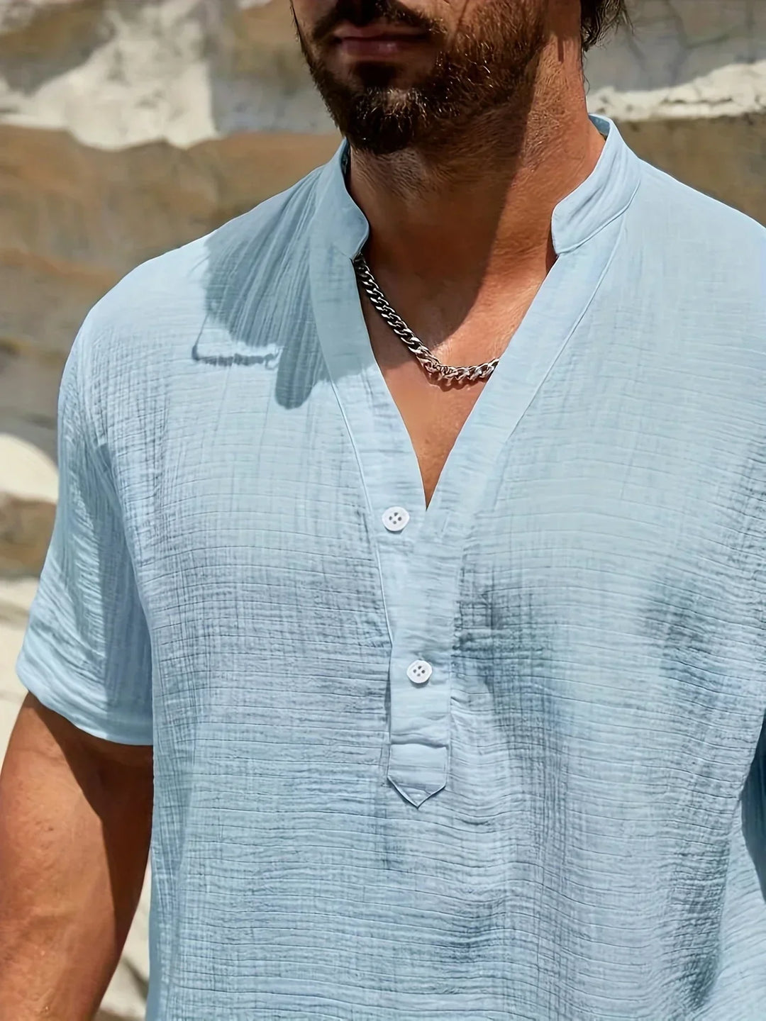Savrani™ | Chemise d'été élégante à col haut
