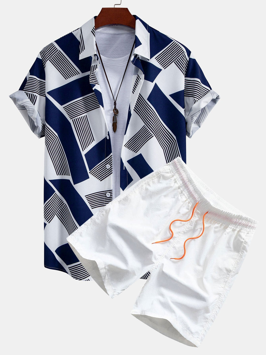 Bouton d'impression de géométrie de couleur Short et short de natation