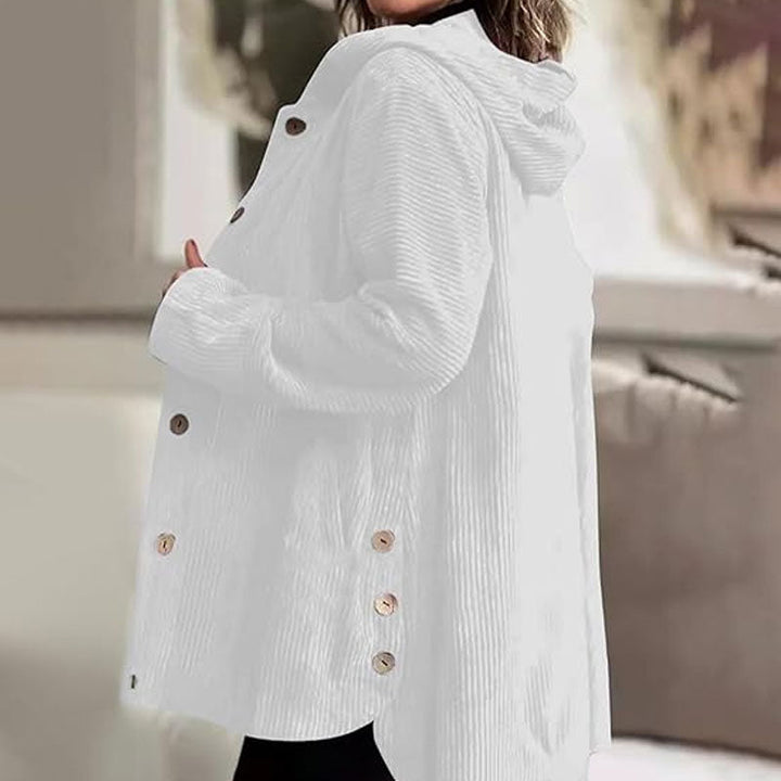 Veste à capuche en velours décontractée pour l'automne