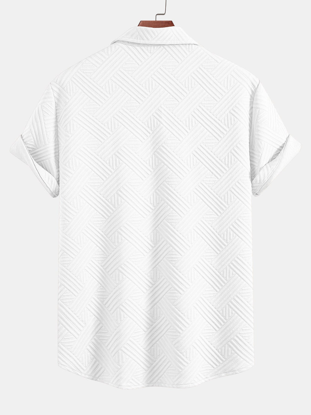 Chemise à boutons en jacquard rayé & Shorts à cordon de serrage