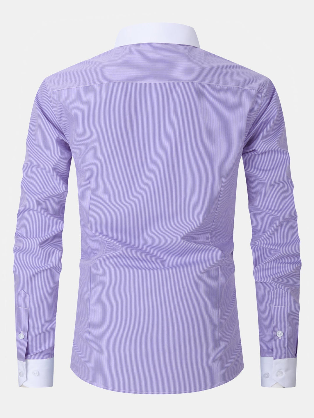 Chemise habillée à col contrasté rayé