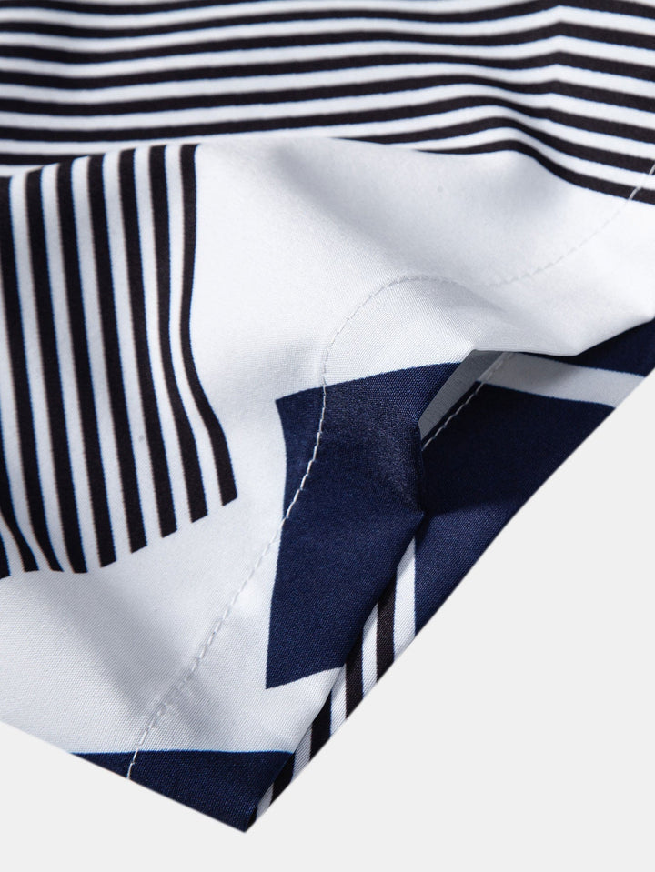 Bouton d'impression de géométrie de couleur Short et short de natation