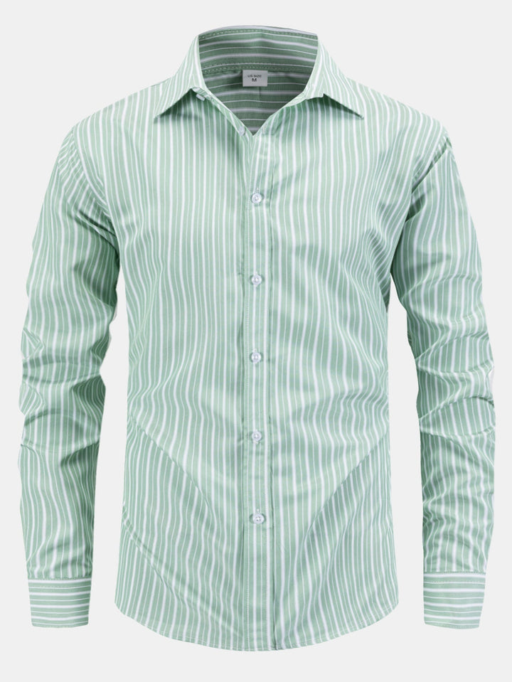 Chemise à rayures à manches longues avec boutons