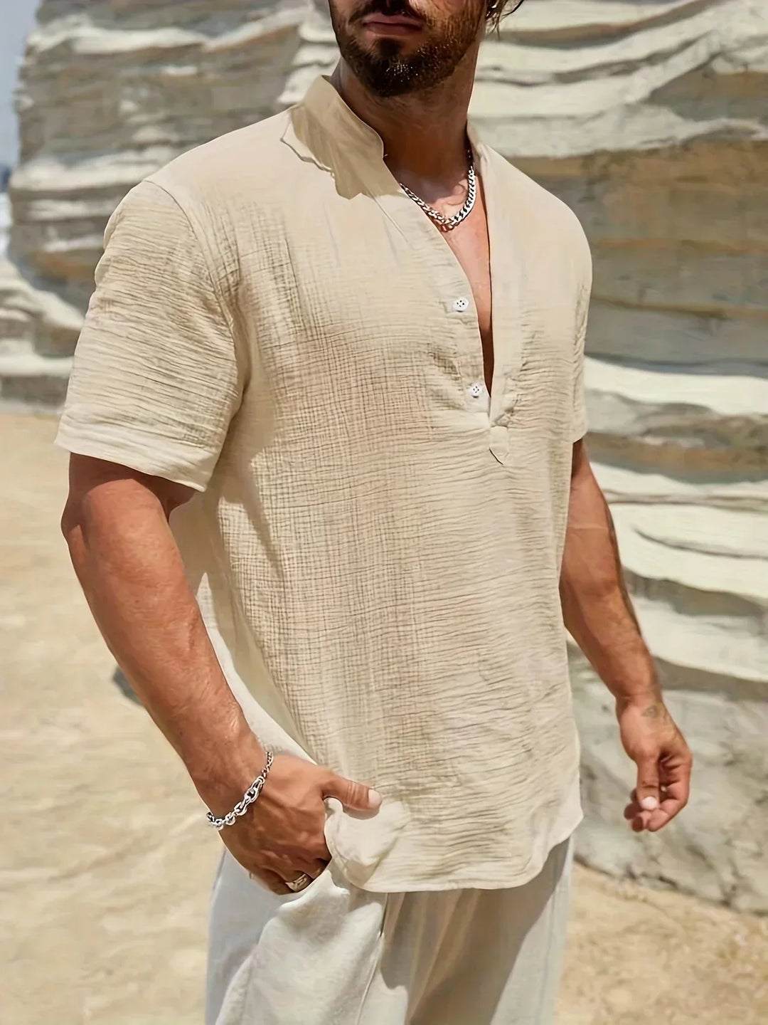 Savrani™ | Chemise d'été élégante à col haut