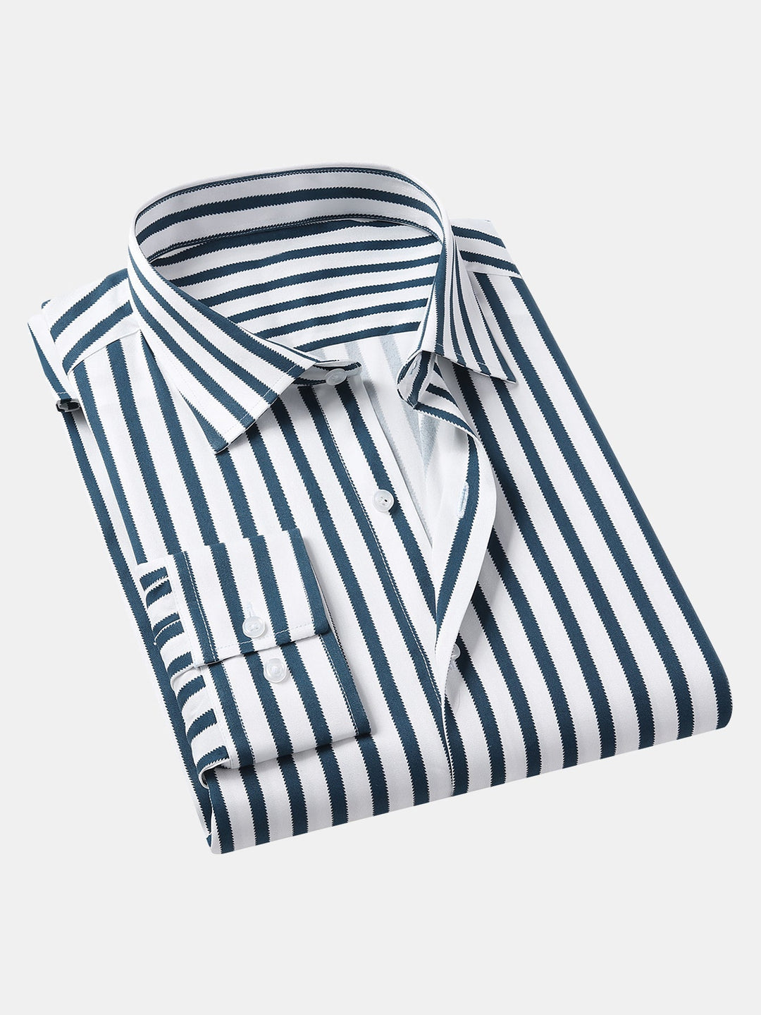 Chemise à rayures à manches longues avec boutons