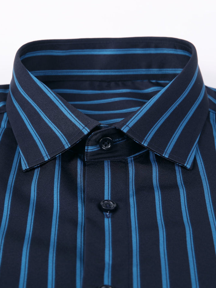 Chemise à rayures à manches longues avec boutons