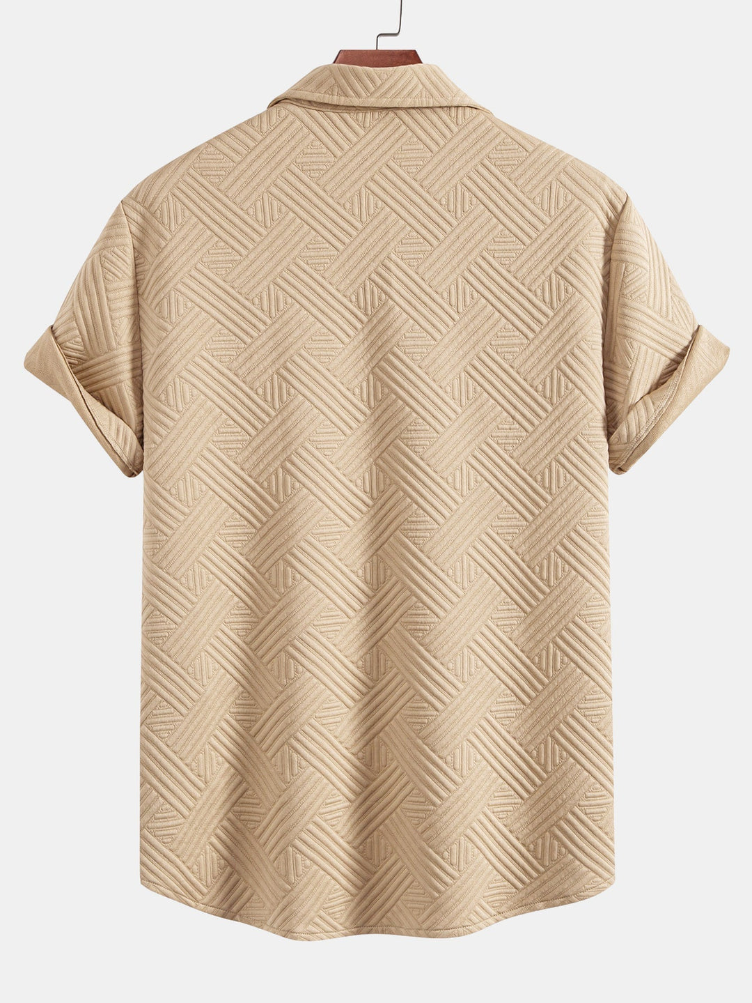 Chemise à boutons en jacquard rayé & Shorts à cordon de serrage