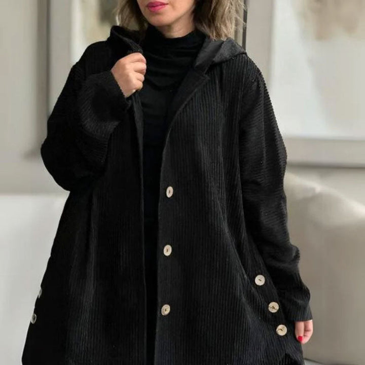 Veste à capuche en velours décontractée pour l'automne