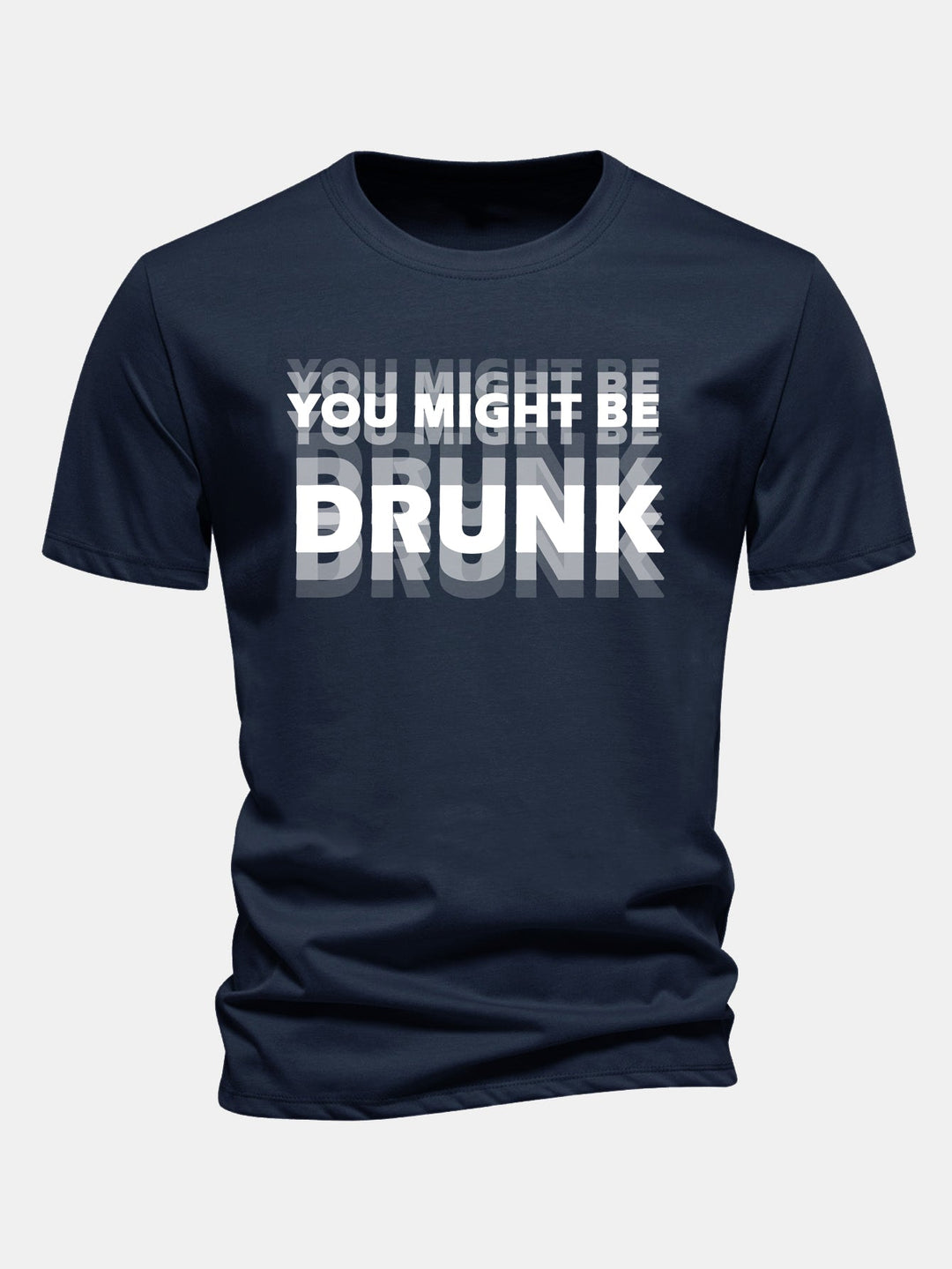 T-shirt en coton Regular Fit avec imprimé "You Might Be Drunk"