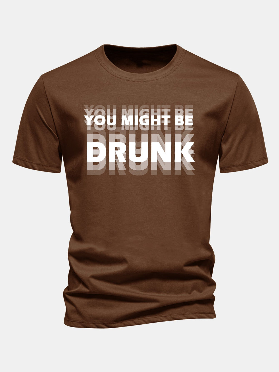 T-shirt en coton Regular Fit avec imprimé "You Might Be Drunk"