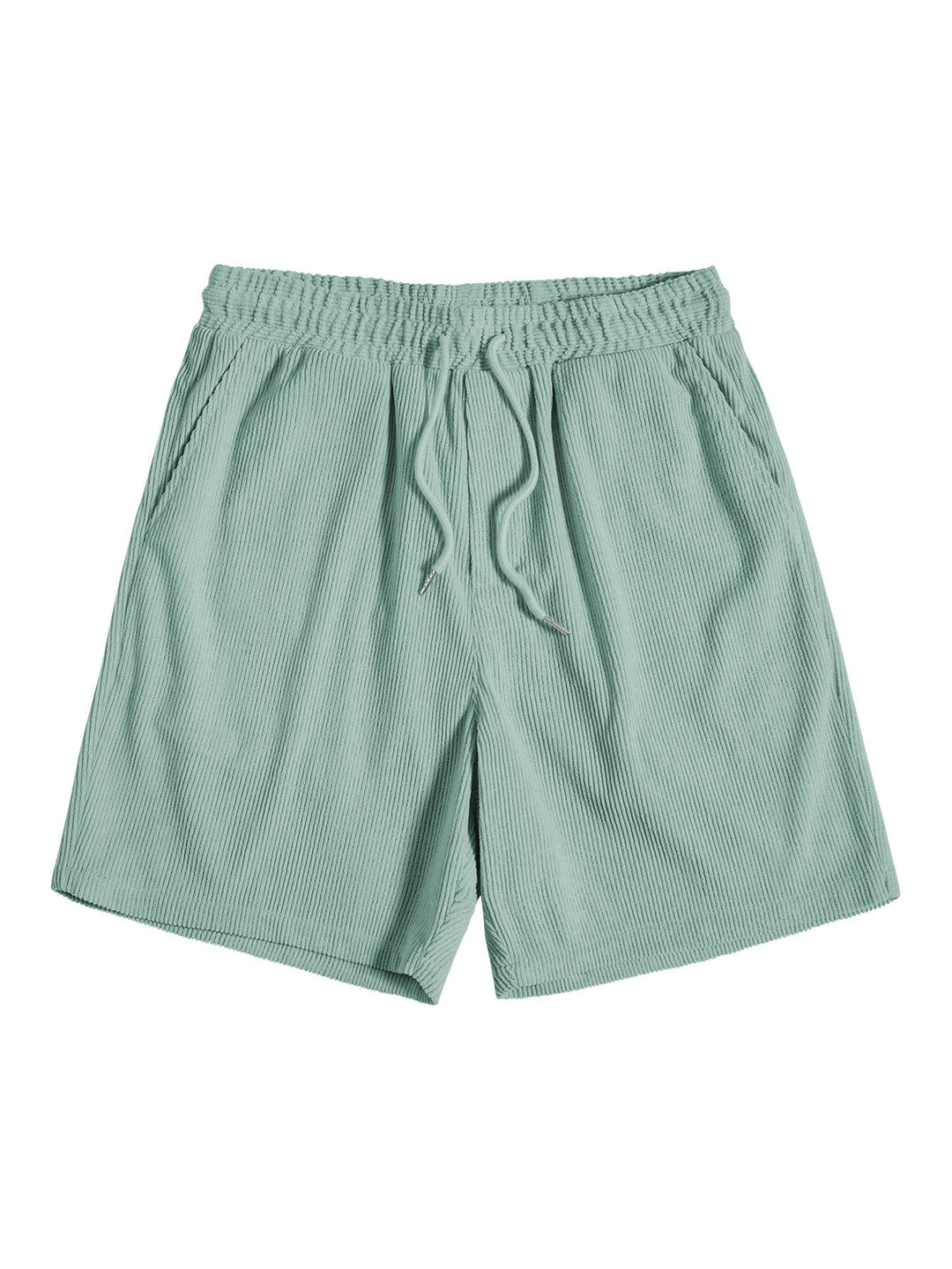 Chemise à manches courtes en velours côtelé avec boutons et shorts
