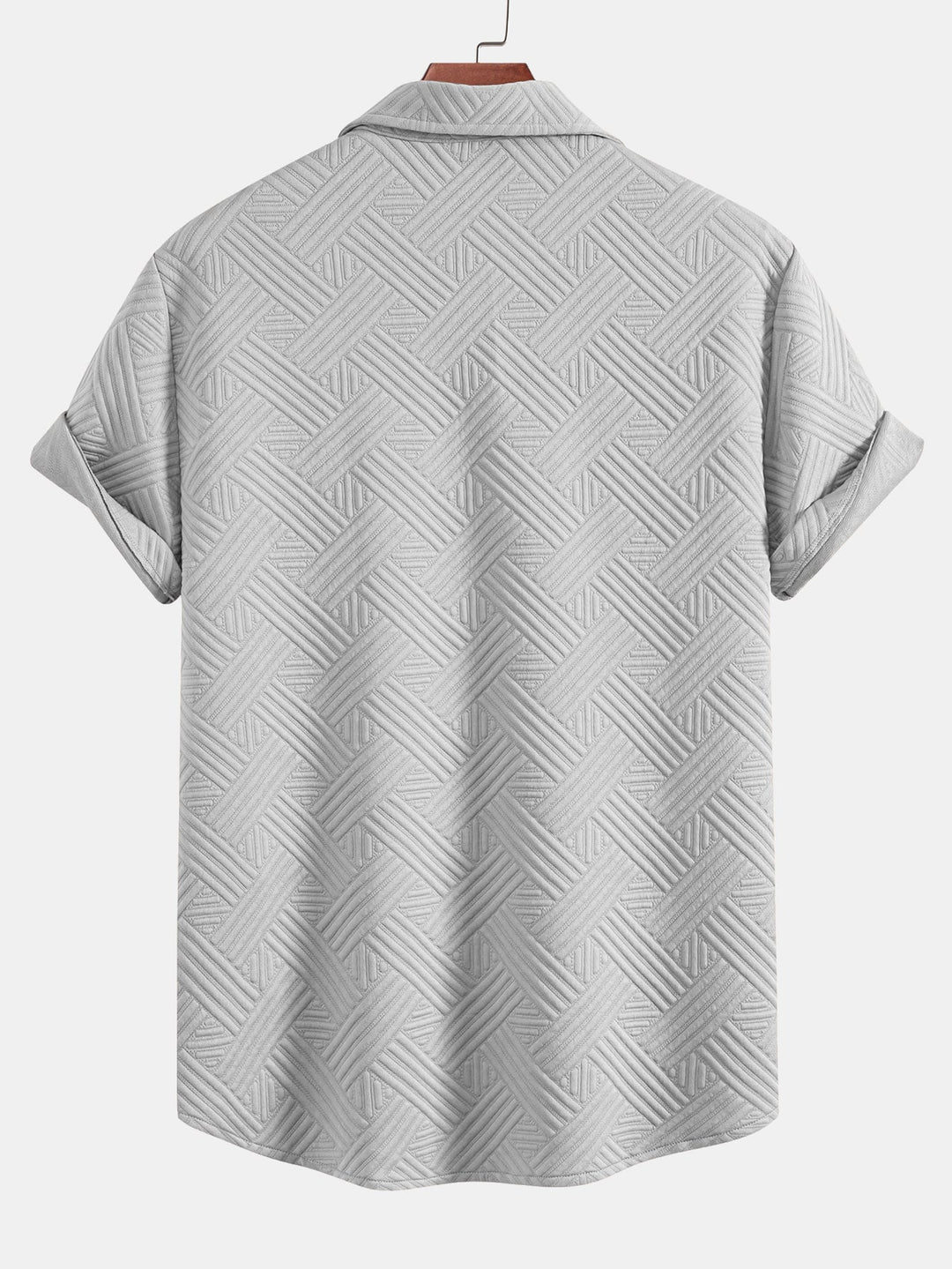 Chemise à boutons en jacquard rayé & Shorts à cordon de serrage
