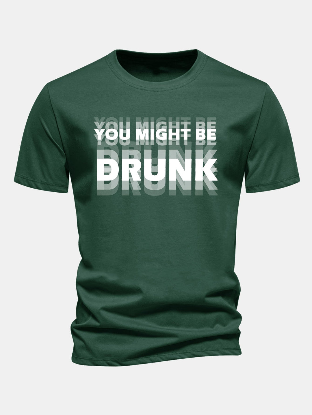 T-shirt en coton Regular Fit avec imprimé "You Might Be Drunk"