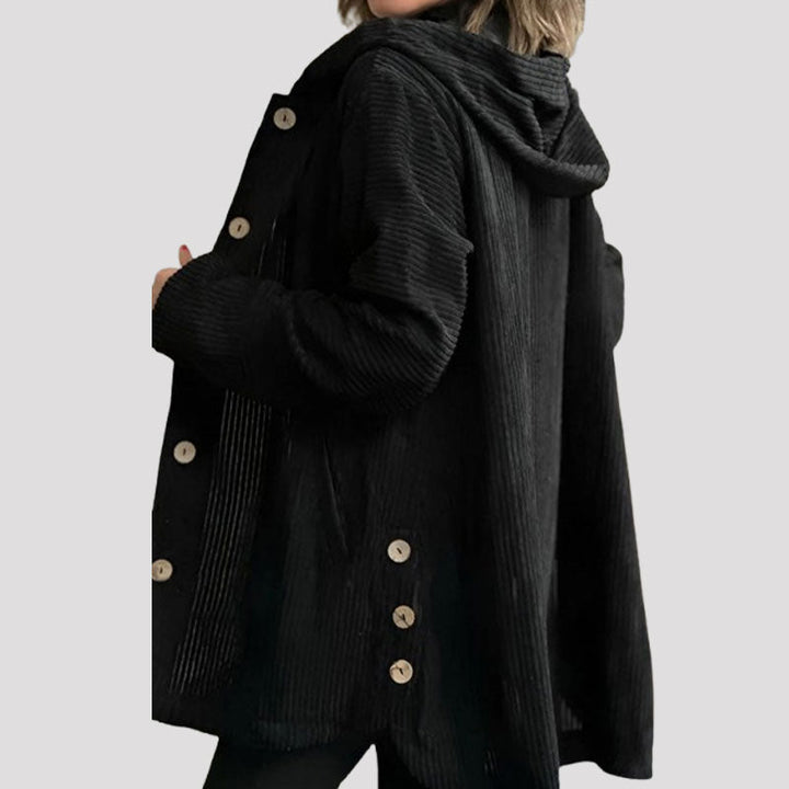 Veste à capuche en velours décontractée pour l'automne