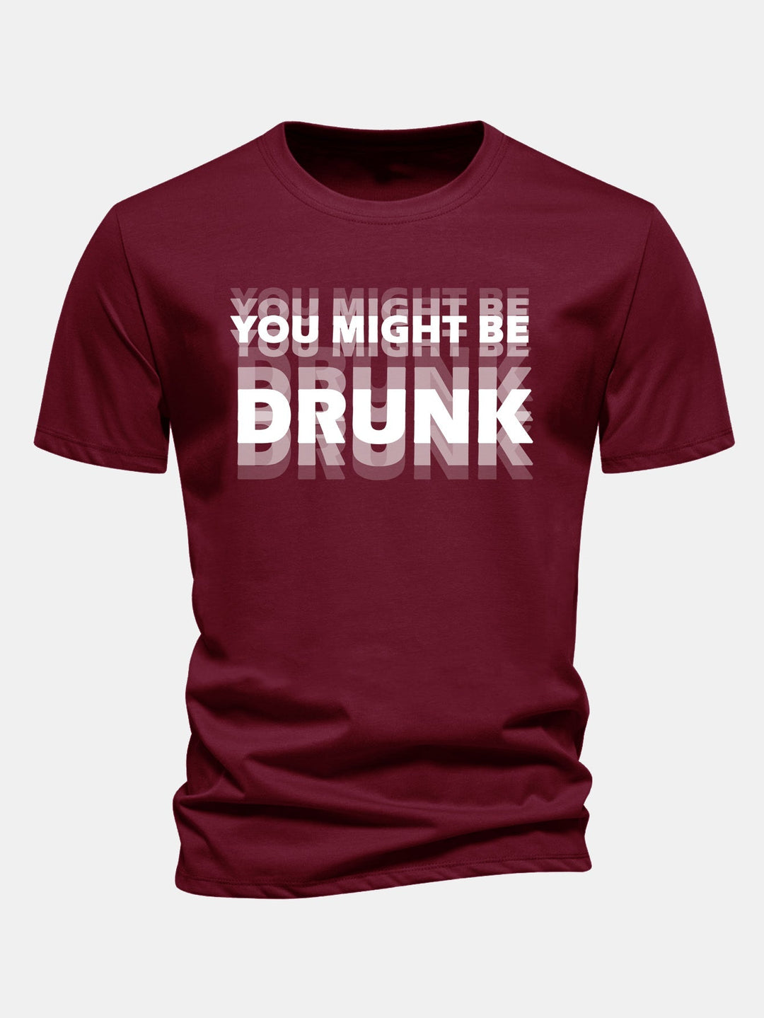 T-shirt en coton Regular Fit avec imprimé "You Might Be Drunk"