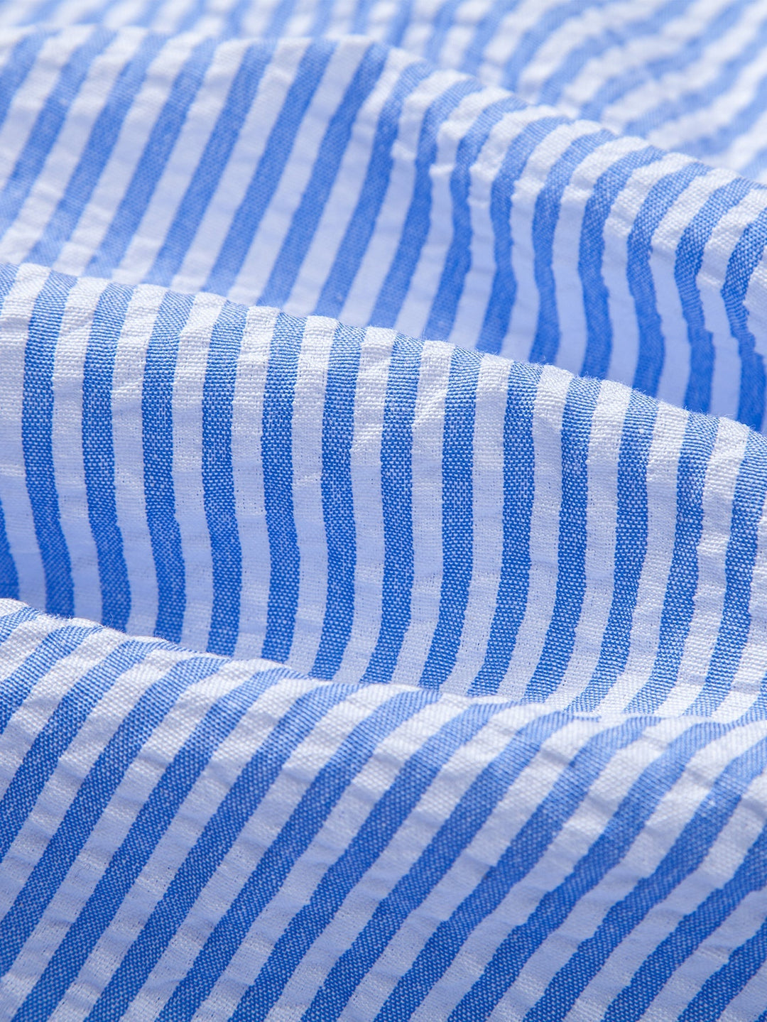 Chemise rayée à boutons en seersucker
