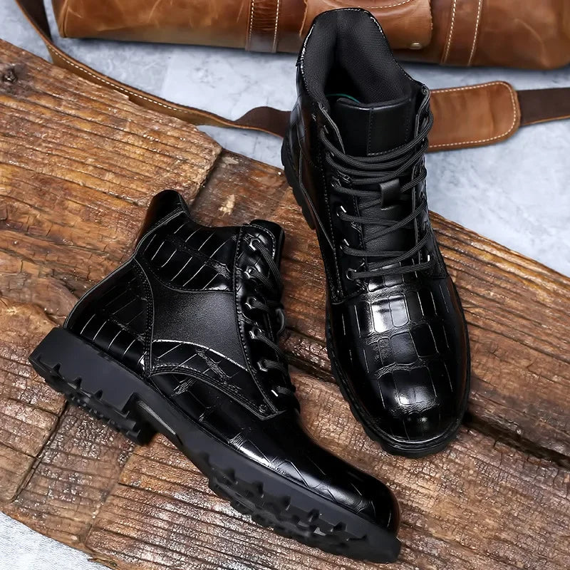 Rendell™ | Bottes en cuir crocodile