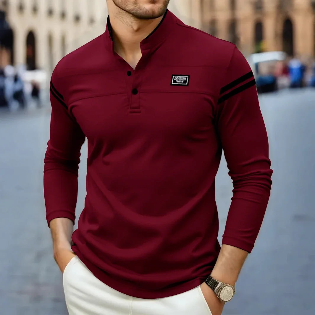 HENRI | T-SHIRT À MANCHES LONGUES MODERNE POUR HOMME