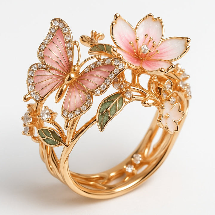 Bague Zirkonia Papillon Natur Ljus
