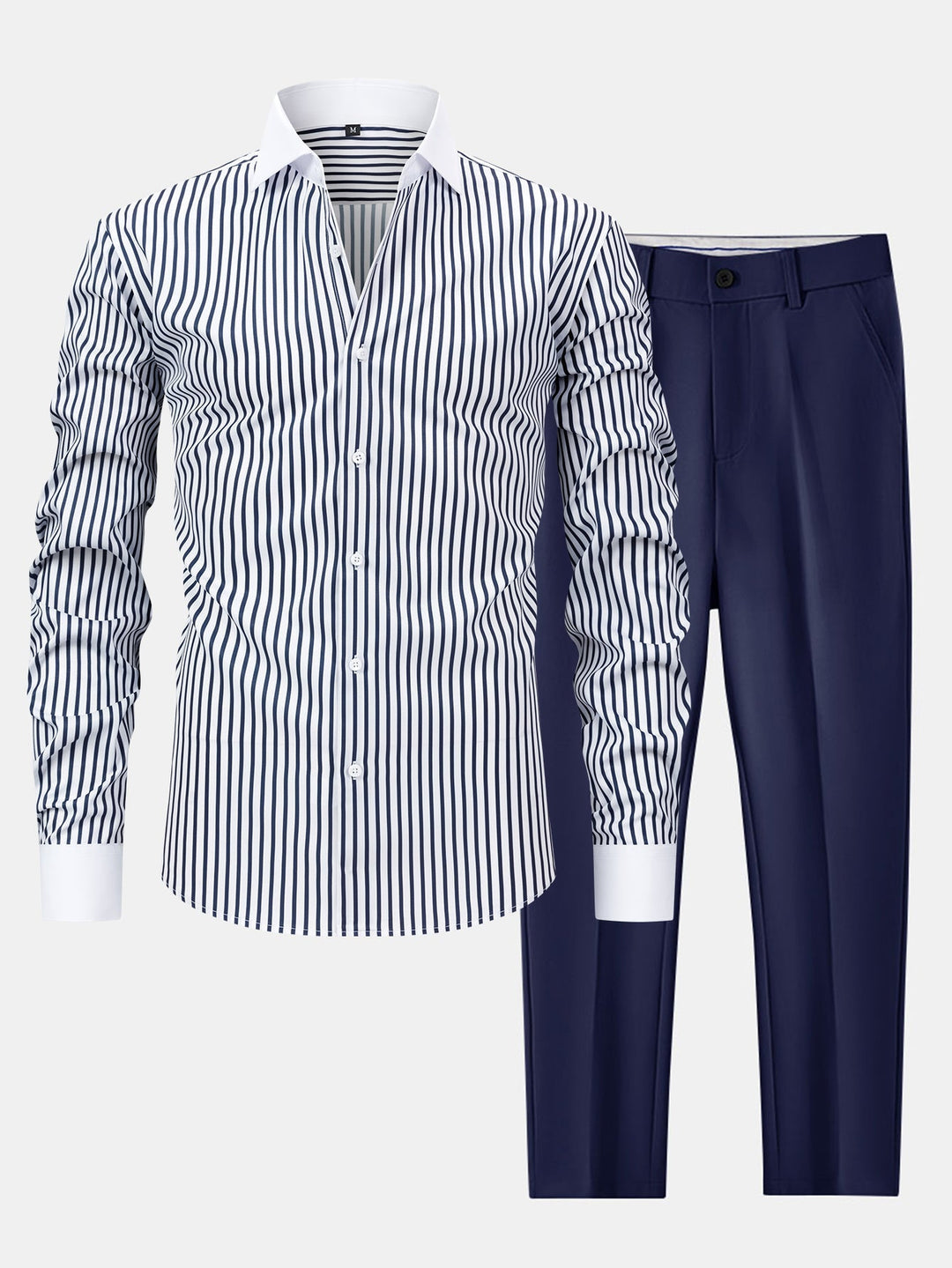 Chemise Winchester rayée infroissable & Pantalon fuselé slim fit
