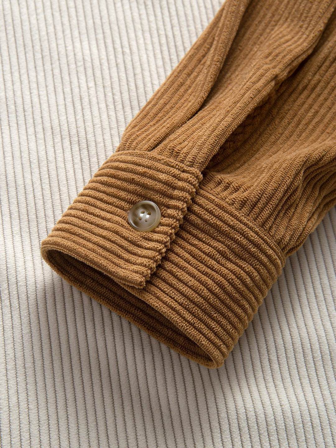 Chemise à capuche en velours côtelé color block coupe décontractée & pantalon en velours côtelé coupe droite