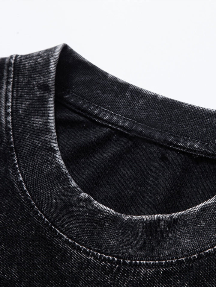 T-shirt surdimensionné de base en détresse lavée