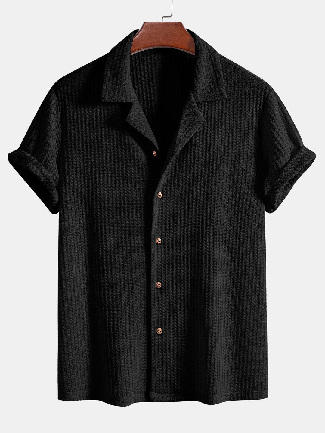 Chemise cubaine à manches courtes et pantalon en lin à jambe droite
