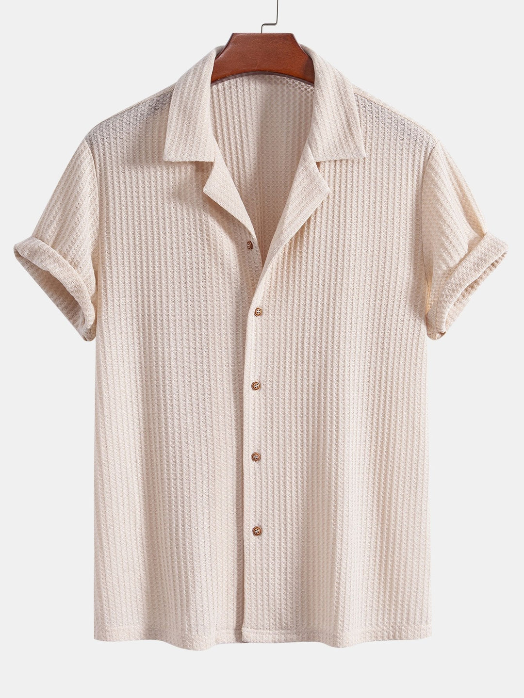Chemise cubaine à manches courtes et pantalon en lin à jambe droite