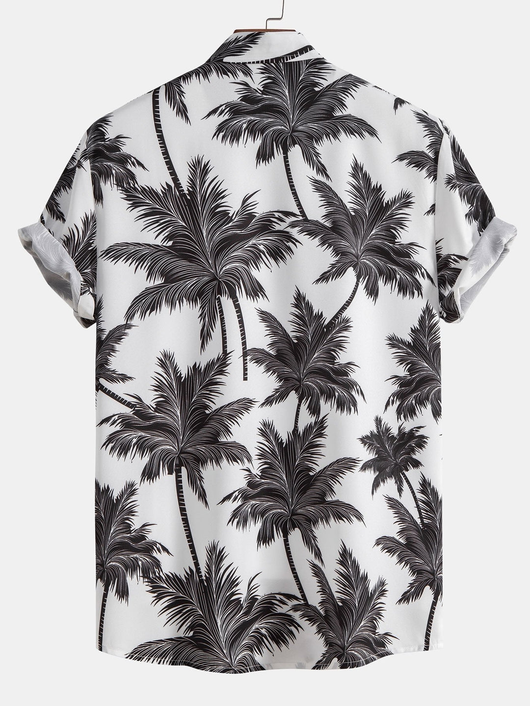 Chemise à boutons imprimée palmiers & short de bain