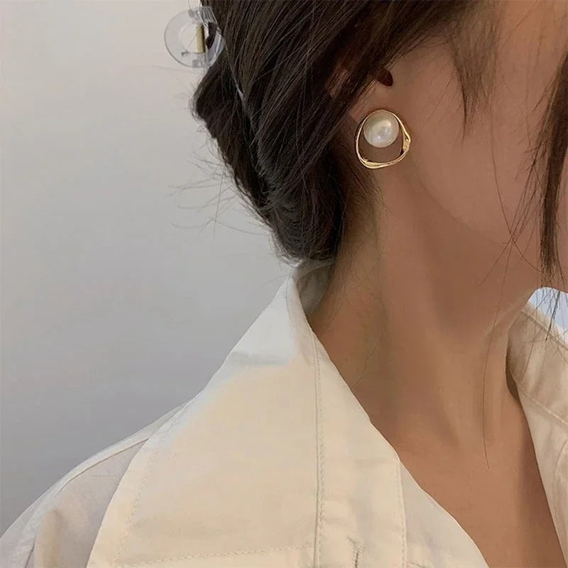 Boucles d'oreilles vintage en perles Emma