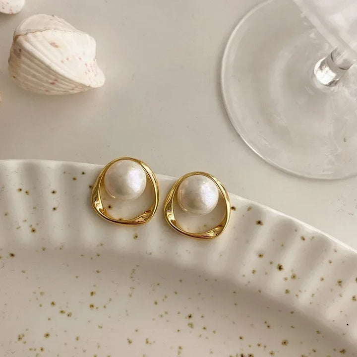 Boucles d'oreilles vintage en perles Emma